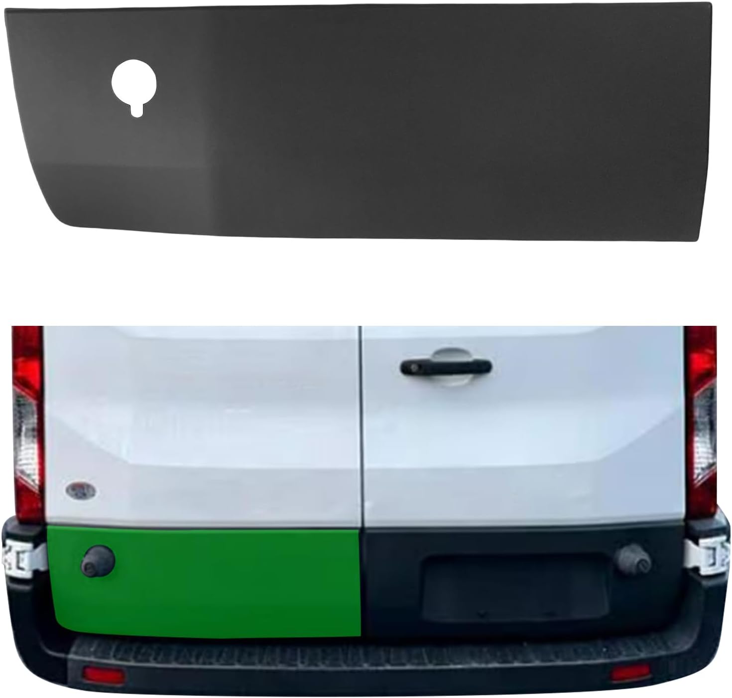 Rear Door Lower Trim Molding Panel with Hole 250 Degree Open Door Fits for Ford Transit-150 Transit-250 Transit-350 Transit-350HD 2015 2016 2017 2018 2019 (Left Driver Side) Left Driver Side 1.0