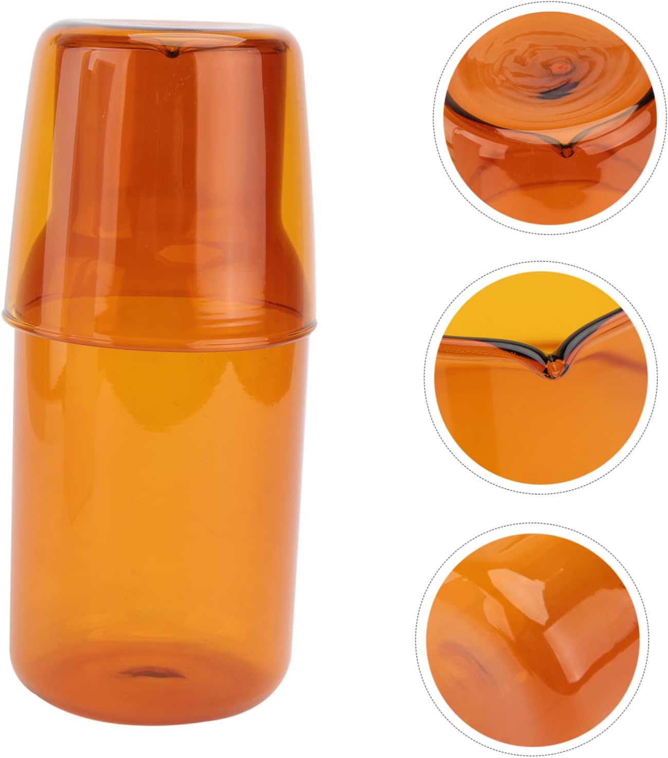 Colorful Glass Cup and Water Kettle Set 1L Glass Water Bottle and Drinking Glasses Kitchen Drinkware for Home and Office Use
