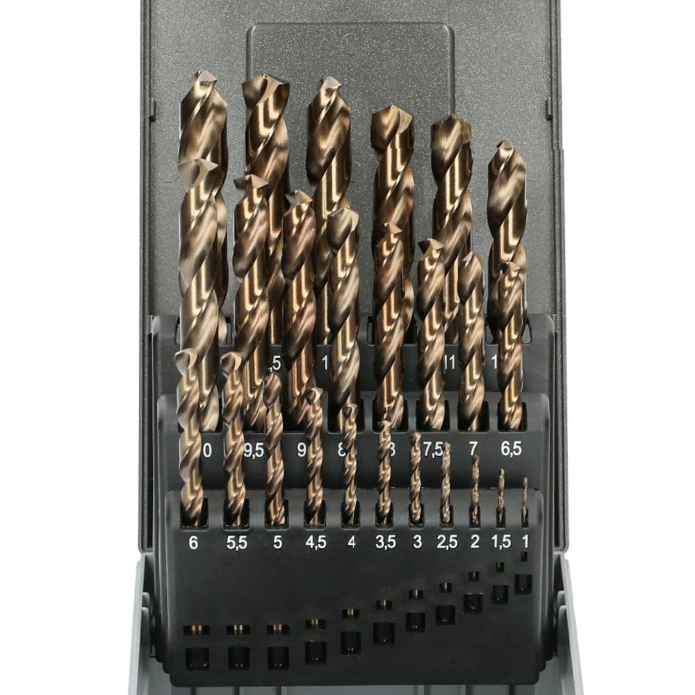 Coffret de 25 forets cobalt 5% HANGER - Jeu de forets DIN338 pour un perçage précis et efficace