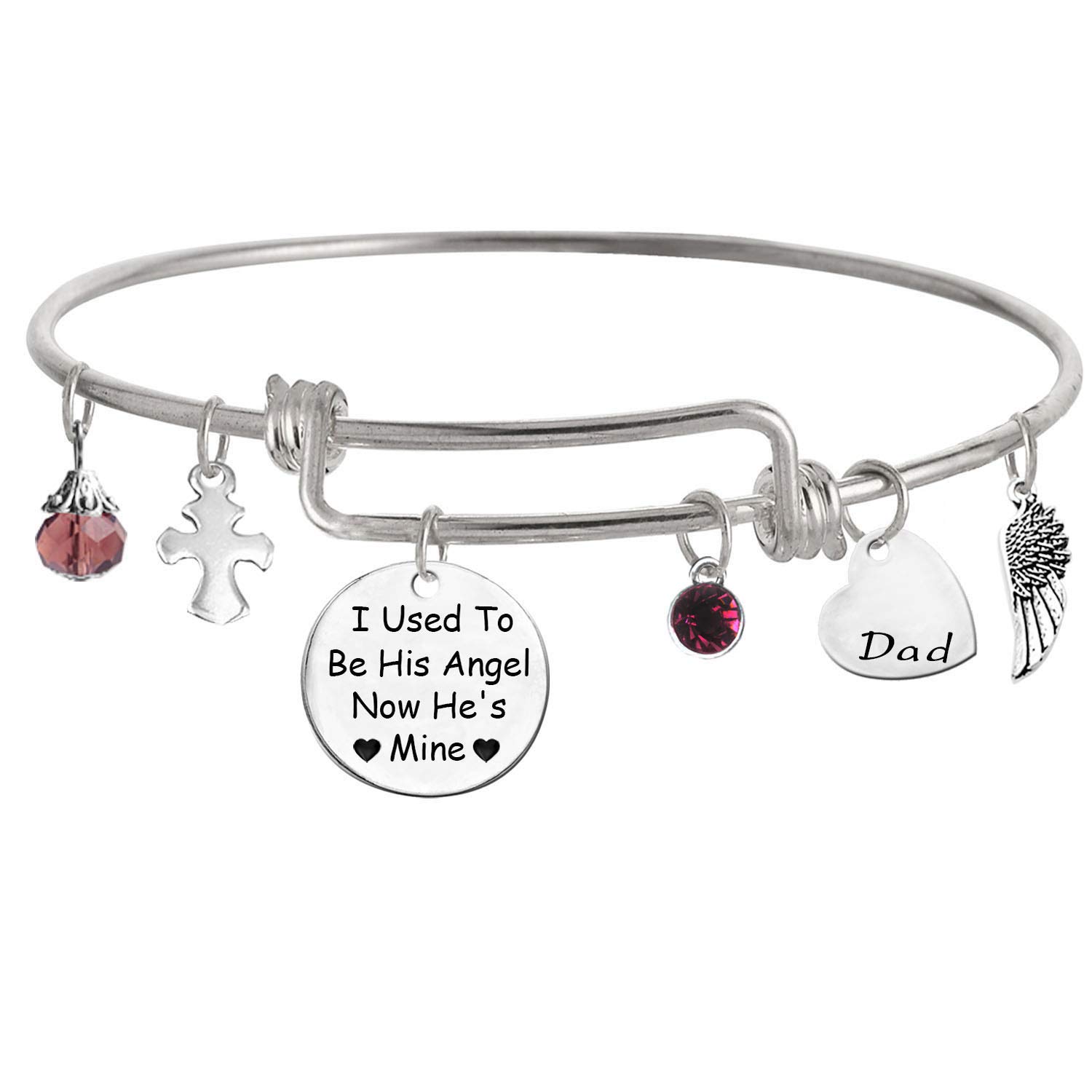 TISDAI Used To Be His Angel Now He's Mine Bracelet Daddy Bracelet,Memorial Bracelet