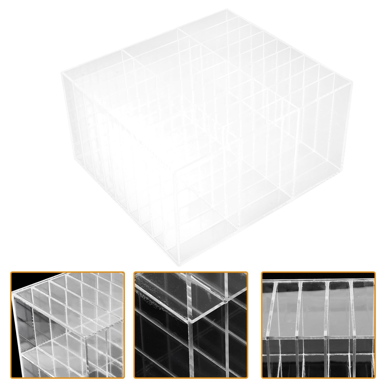 Healeved Stiftehalter aus Acryl Stiftebox für 108 Marker Transparenter Schreibtisch Stifthalter für Schule und Zuhause Markeraufbewahrung