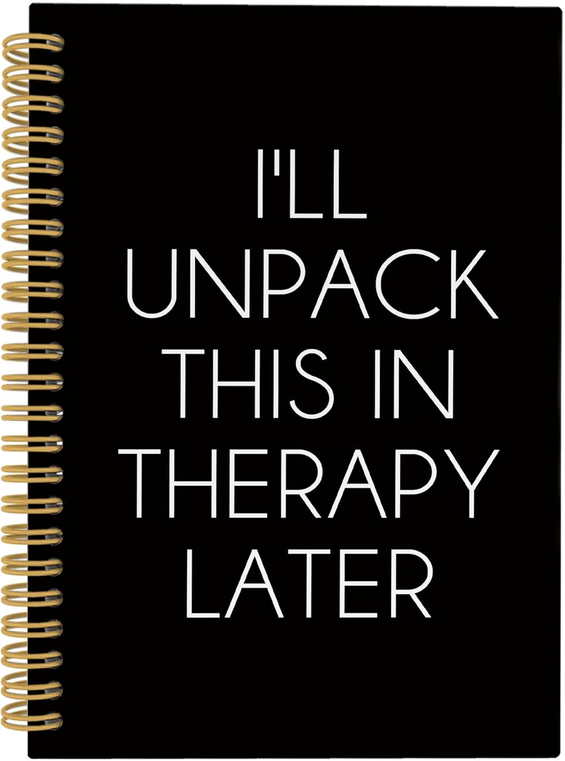 CUANFDDSF Mental Health Notebook, Therapy Journal Notebooks for Women, Mental Health Gifts,Writing Pads， I’ll Unpack This in Therapy Later Hardcover Spiral Notebook 5.5×8.3 Inch