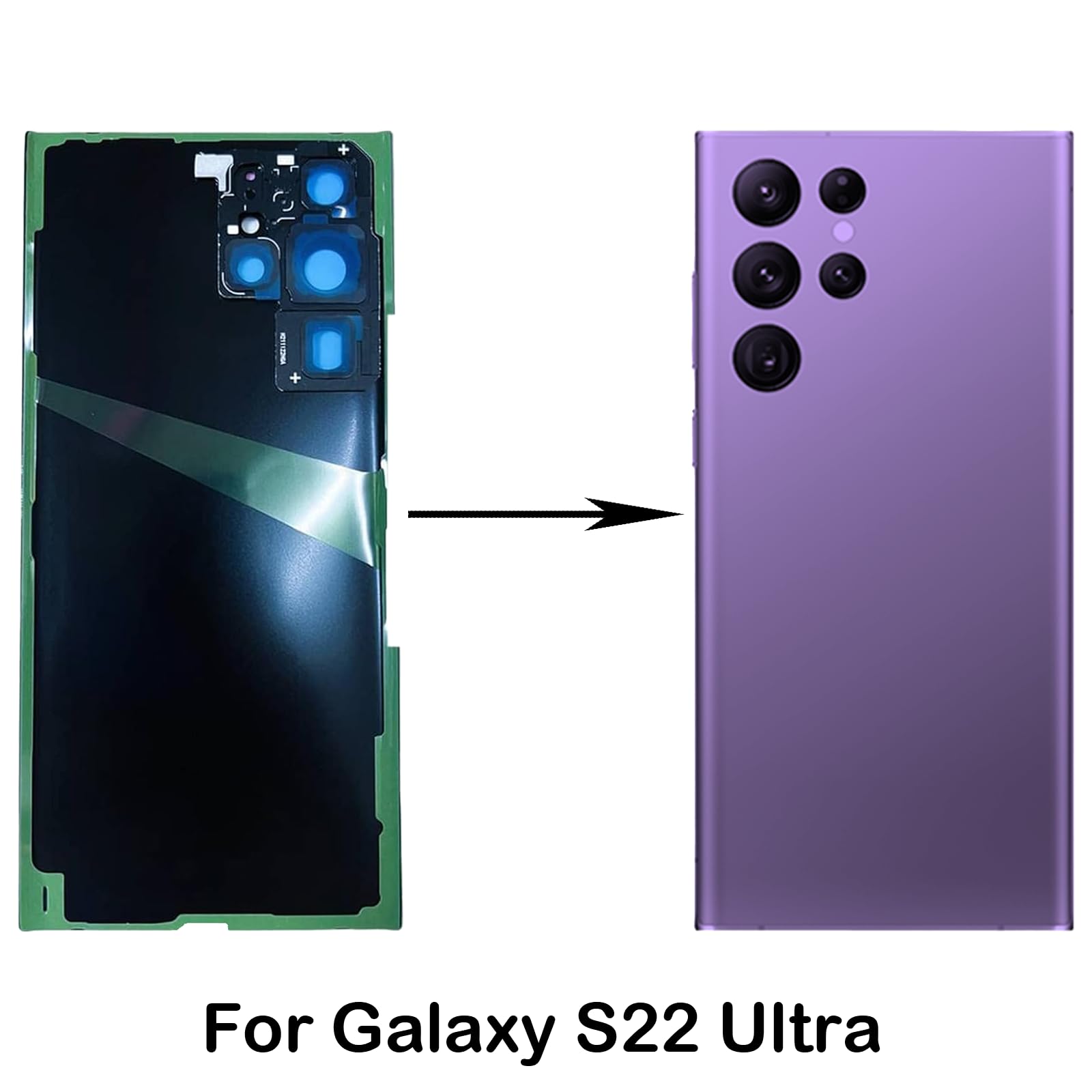 Amazon.com: Dogxiong Bora Purple Galaxy S22 Ultra Back Glass