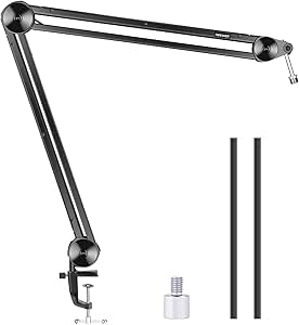 Neewer Grand support de microphone compatible avec Blue Yeti, boule de neige bleue, bras de ciseaux à suspension réglable avec ressort intégré, max. Charge 1,8 kg pour l'enregistrement vocal