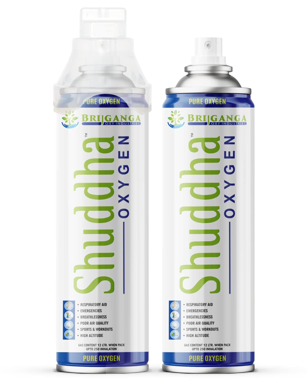SHUDDHAOXYGEN/Portable Oxygen Cylinder/Lightweight Oxygen Canister/Oxygen Can with Mask, 12L.(Pack of 2) (B09NGM62PG) Amazon Price History, Amazon Price Tracker