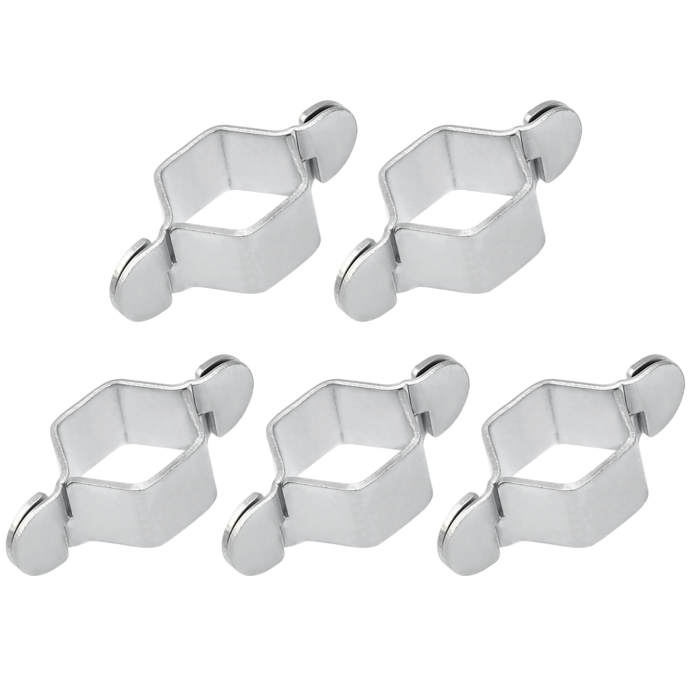 Wilafury 5Pcs Metal Hex Nut Wrench, Sink Wrench Faucet Detachable Tool, Reusable Plumbing Spanner for Faucet Installation and Repair, Silver