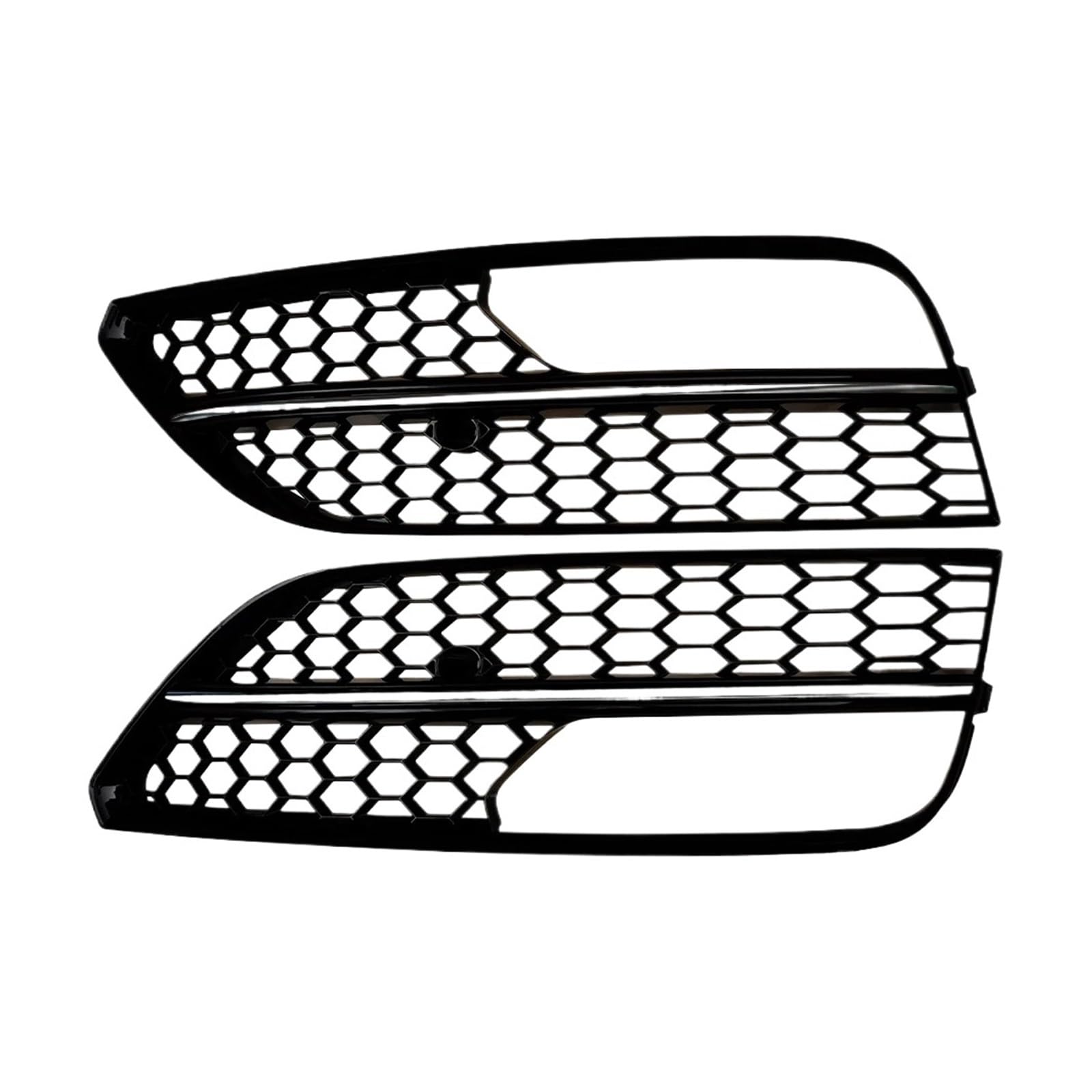 Griglia fendinebbia paraurti anteriore a nido d'ape compatibile con Audi A3 Standard 2012, 2013, 2014, 2015, 2016, accessori per auto.(Chrome Sliver)
