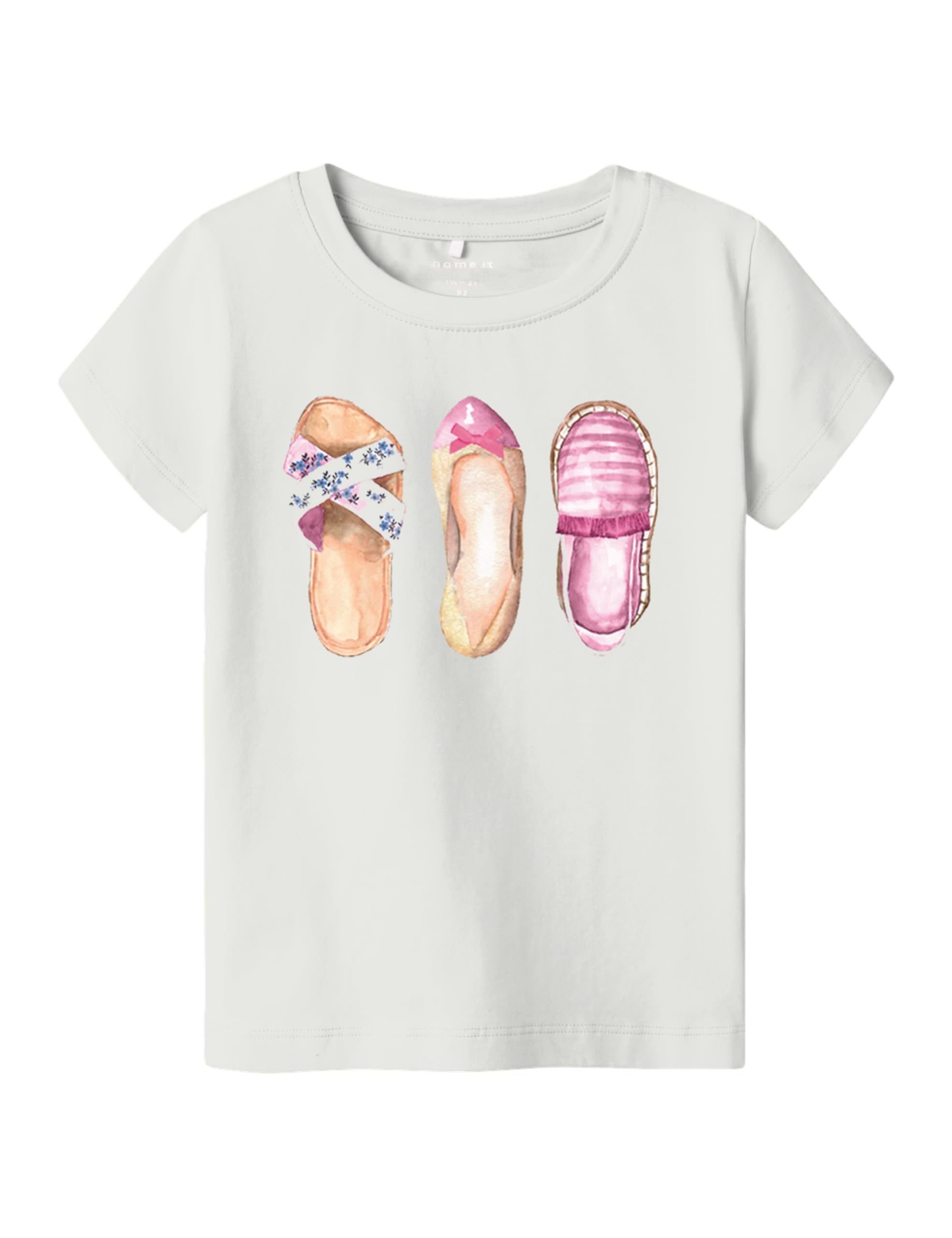 NAME IT Dziewczęcy Nmfdessy SS Top, Cloud Dancer, 98