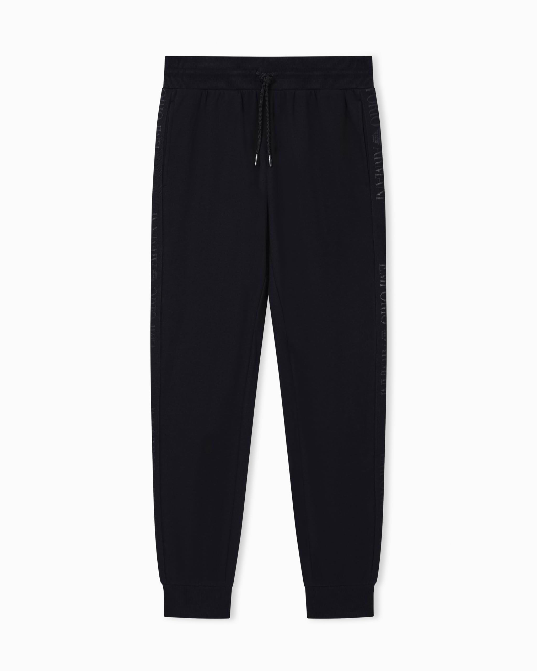 Man's Basic Terry Pants with Cuffs Black M