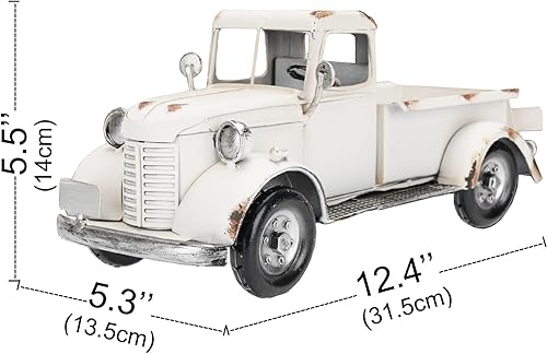 Miniatura 5 de SOFFEE DESIGN Vehículos coleccionables clásicos de 12 pulgadas, decoración de hierro modelo Pick-up, figura coleccionable, soporte de vino de