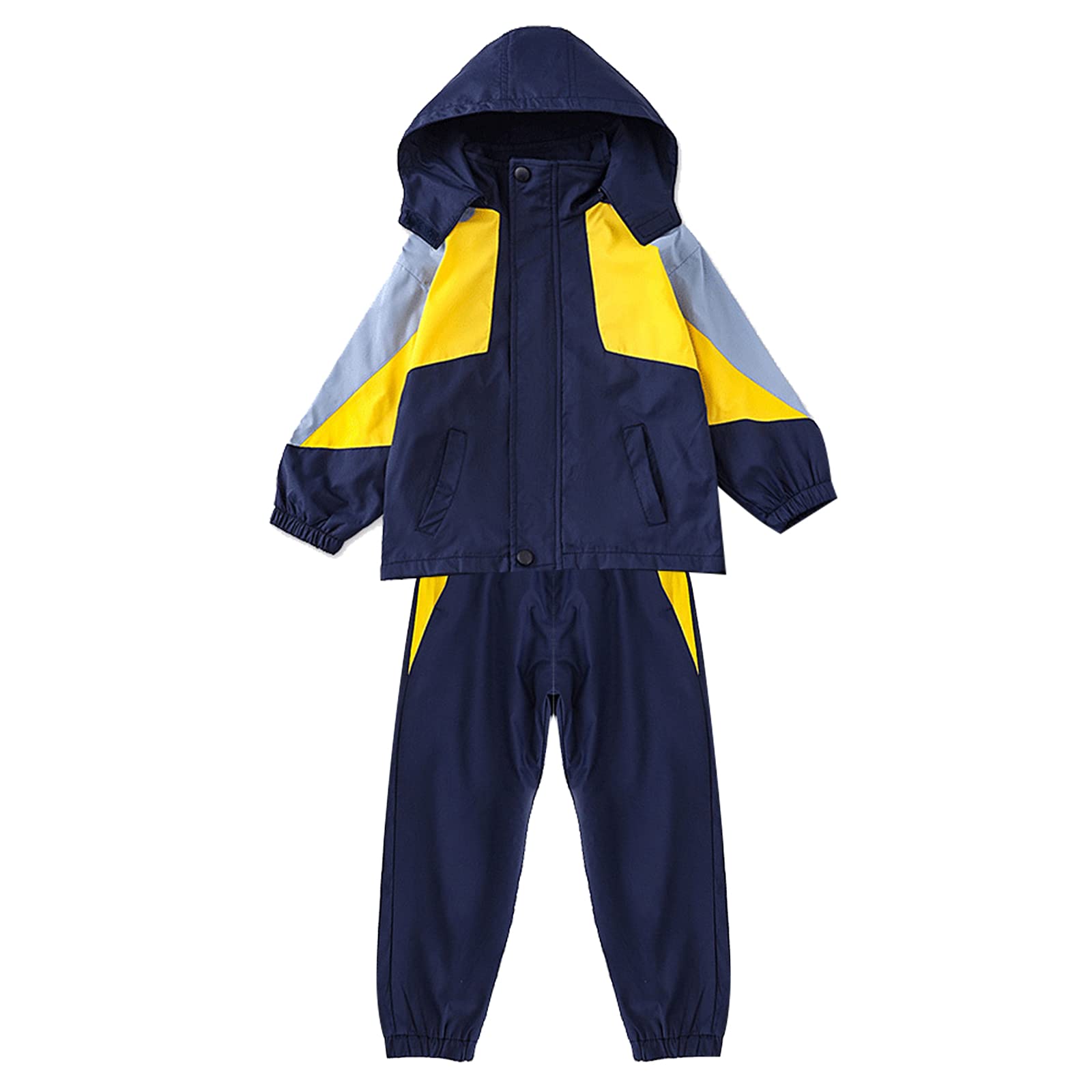amropi Niños Chándal Chaqueta con Capucha y Forro Polar y Pantalones 3 Piezas Conjunto para 2-14 años