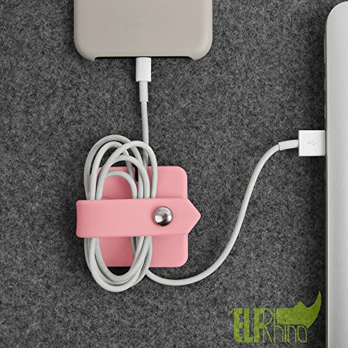 Image of Silicone Earphone Organizer Earphone Wrap Winder Headphone Cord Organizer Wrap Winder Manager /Cable Winder 2 Pieces