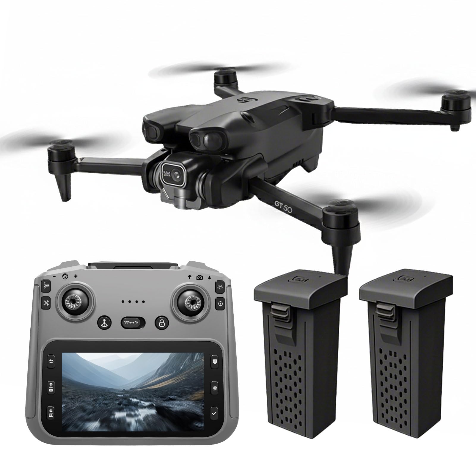 Drone caméra brushless 1080P avec écran 4,3" WiFi pliable