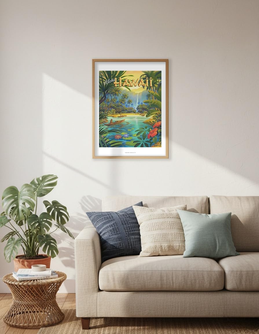 Amazon.com: Aloha Hawaii - Vintage Hawaiian Travel Poster by Kerne
