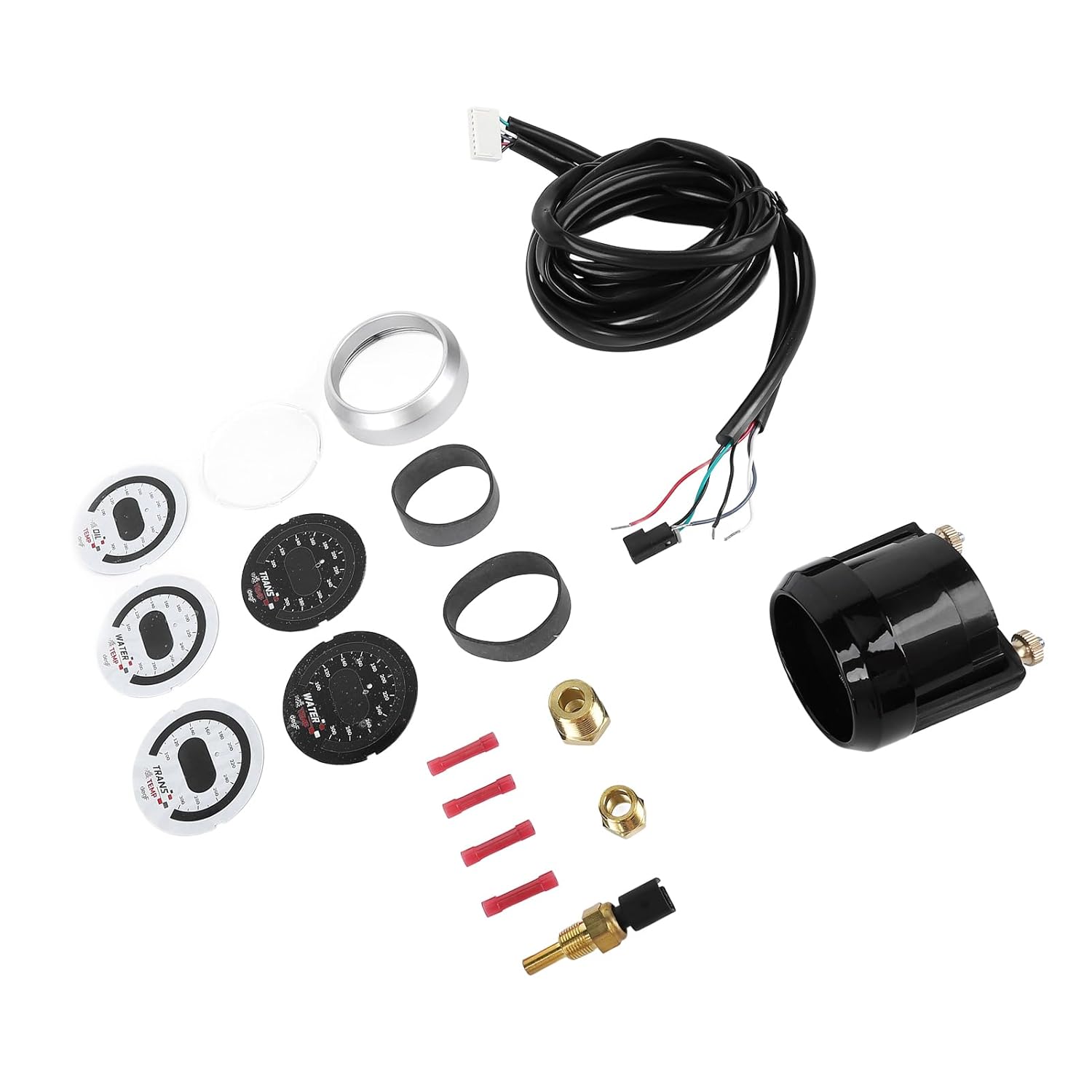 Trans Temperature Gauge, Oil Water Temperature Gauge Digital 100 to 300℉ Easy to Read Universal Fit 30‑4402 for Cars