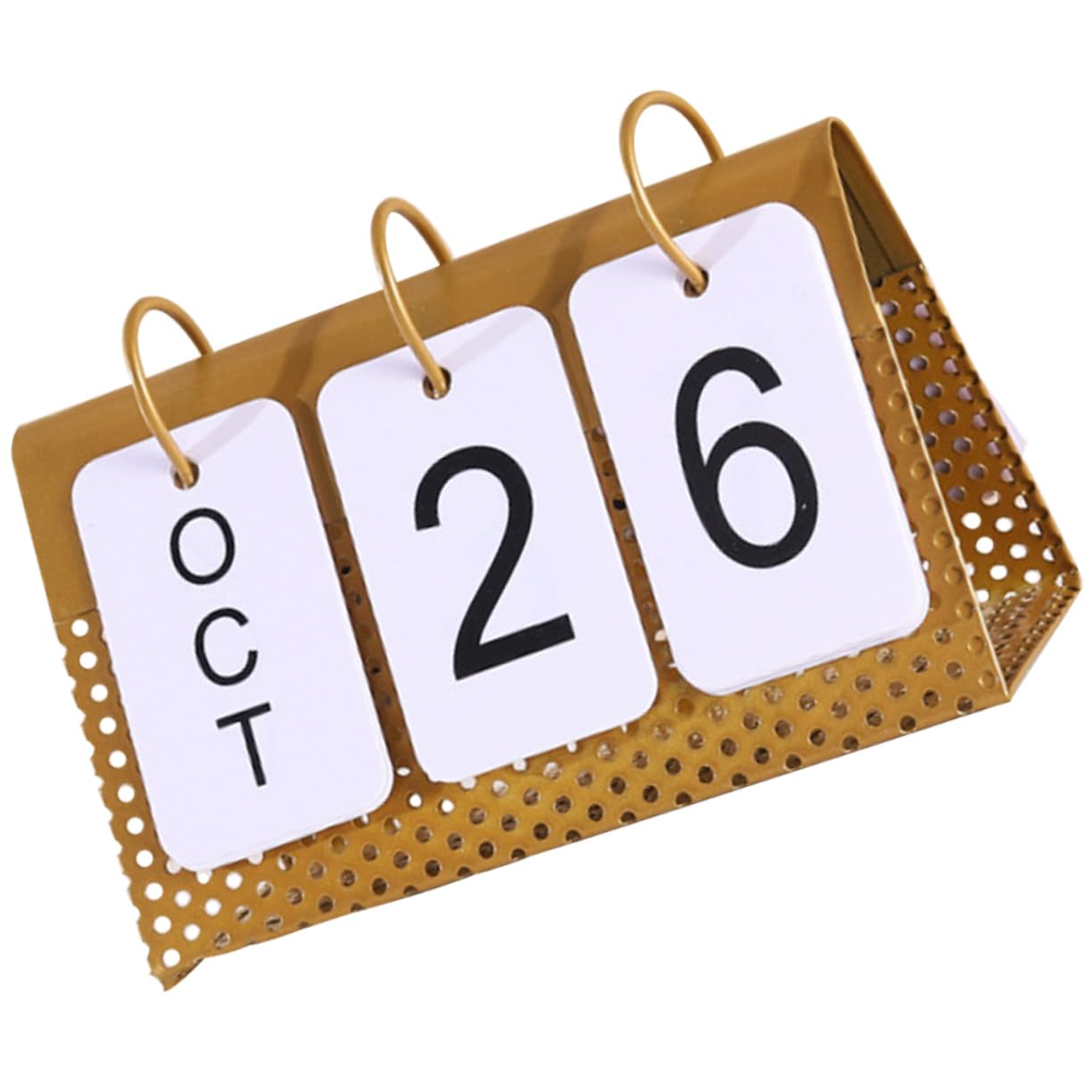 SEWACC 4stücke Tischkalender Metall Stilvoller -kalender Für Schreibtisch Zeitloses Design Für Büro Und Zuhause Monats Und Tagesübersicht Robust Und Elegant Als Fotodeko
