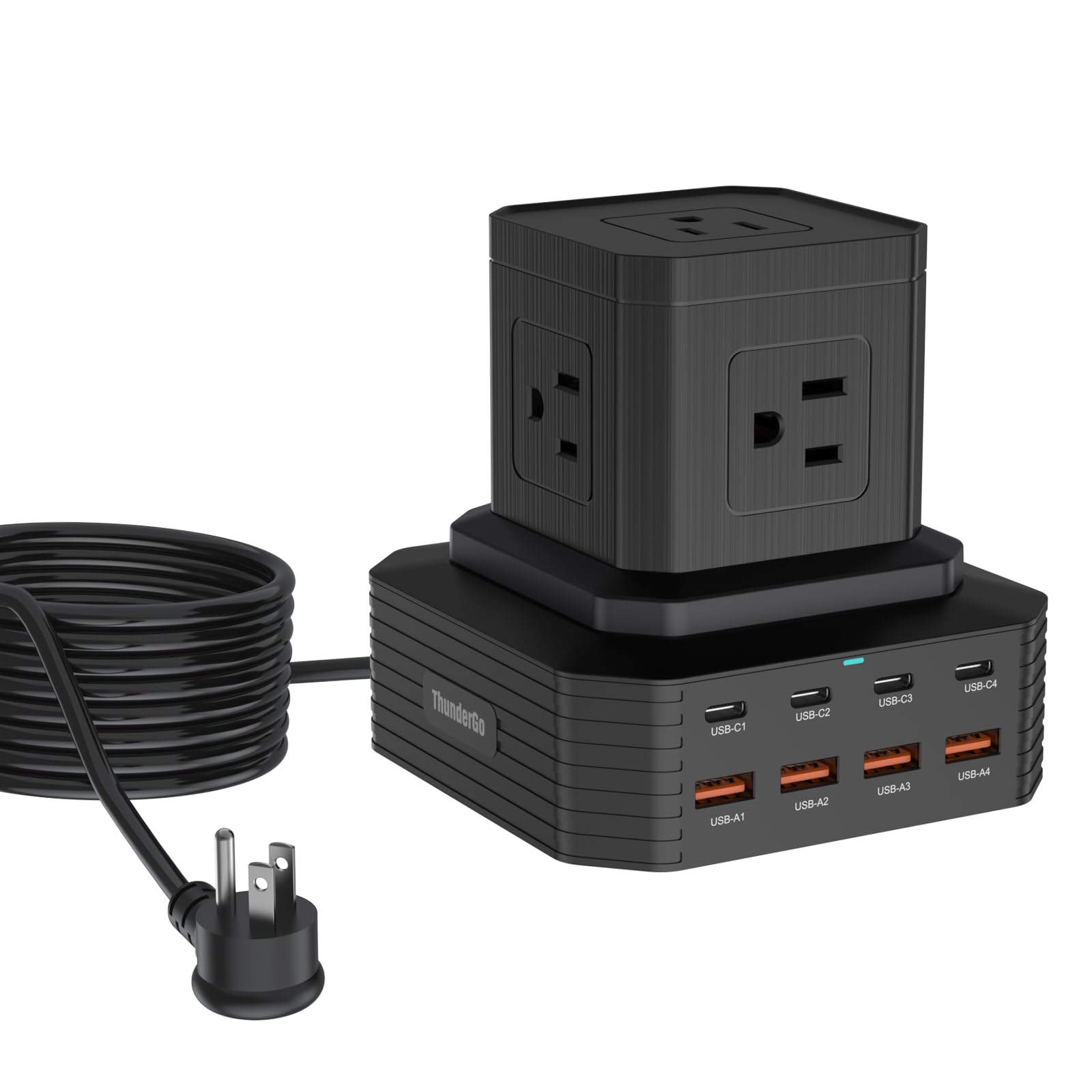 100w usb c charging station with surge protector power strip
