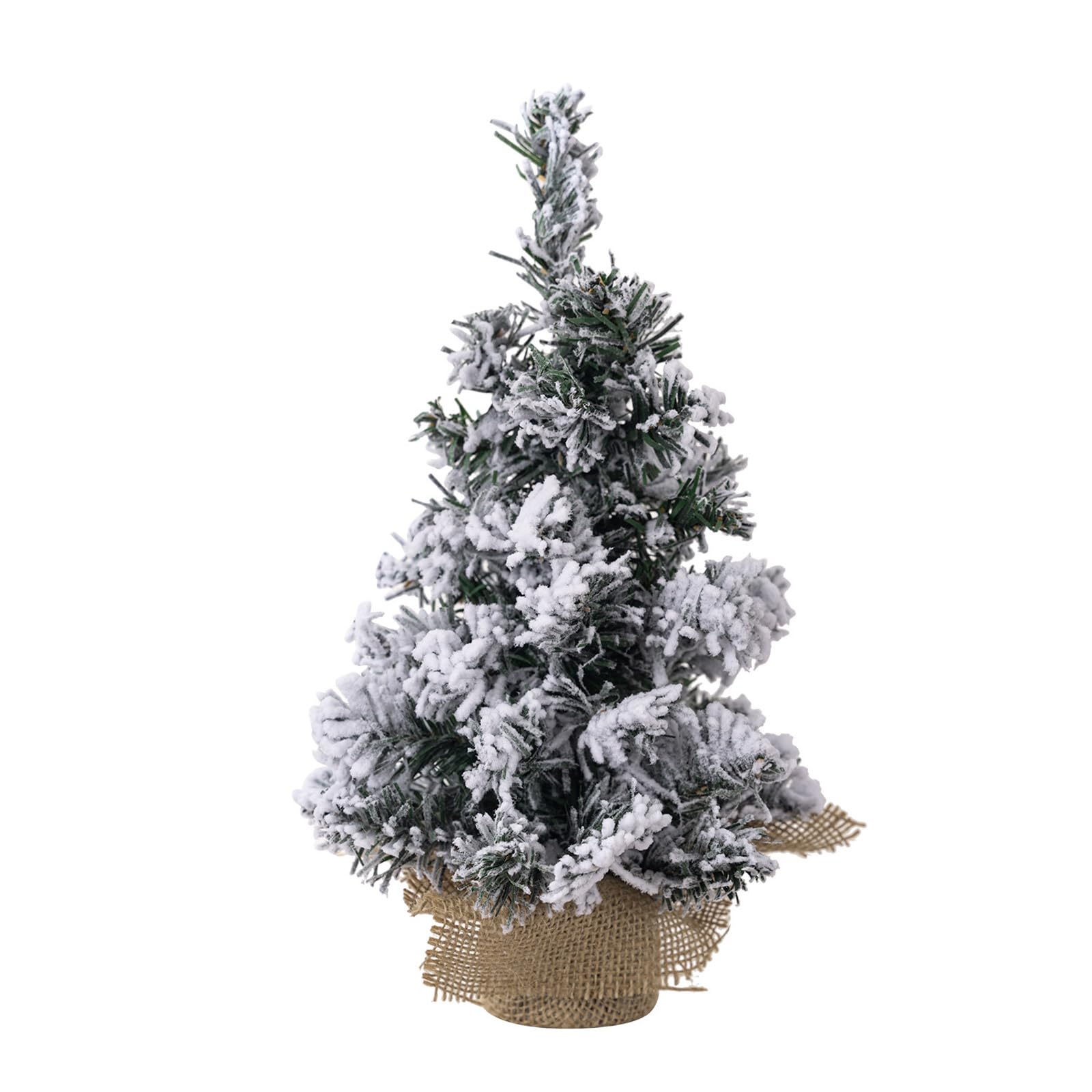 Festival Tabletop Christmas Tree with Snow Effect Christmas Tree Decoration for Party Environment Mantels Window Sill Adornment