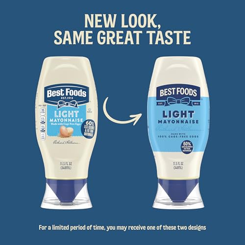 Image of Best Foods Light Mayonnaise Squeeze For A Creamy Condiment for Sandwiches and Simple Meals Made With Cage-Free Eggs 11.5 oz