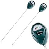 Tennedriv Green Long Probe Soil Moisture Meter for Outdoor Plants, Plant Water Meter for Outdoor Plants,Plant Moisture Meter for Indoor Plants and Outdoor Plants, No Batteries Required, 2 Pack
