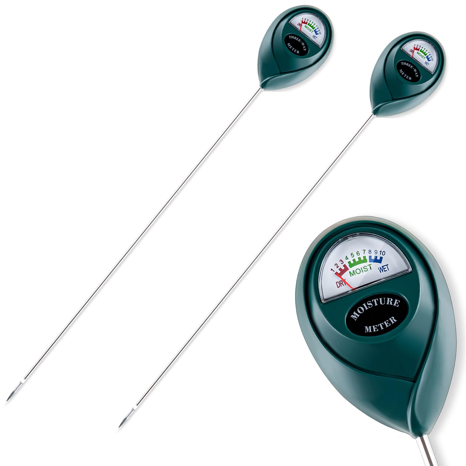 Tennedriv Green Long Probe Soil Moisture Meter for Outdoor Plants, Plant Water Meter for Outdoor Plants,Plant Moisture Meter for Indoor Plants and Outdoor Plants, No Batteries Required, 2 Pack-picture-20