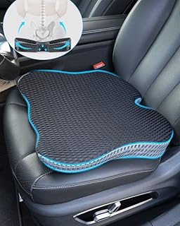 COTAZA®️ Car Wedge Seat Cushion Pad for Coccyx Sciatica Tailbone Pain Relief, Heightening Wedge Booster Seat Cushion for Short People Driving, Truck Driver, Non-slip, Washable