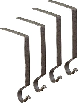 Park Designs Galvanized Stocking Hanger | 6.5" x 0.5" x 4.25" Metal Fireplace Hook | Farmhouse Minimalist Christmas Stocking Holder | Durable Mantel Display for Rustic Holiday Decor | No Assembly