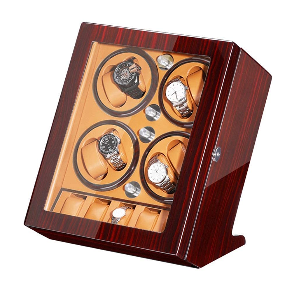 OLSKFUH Automatic Watch Winder Box For Winding 8 Watches + 5 Storage Piano Paint Exterior Quiet Motor Fit Lady Man Watches,