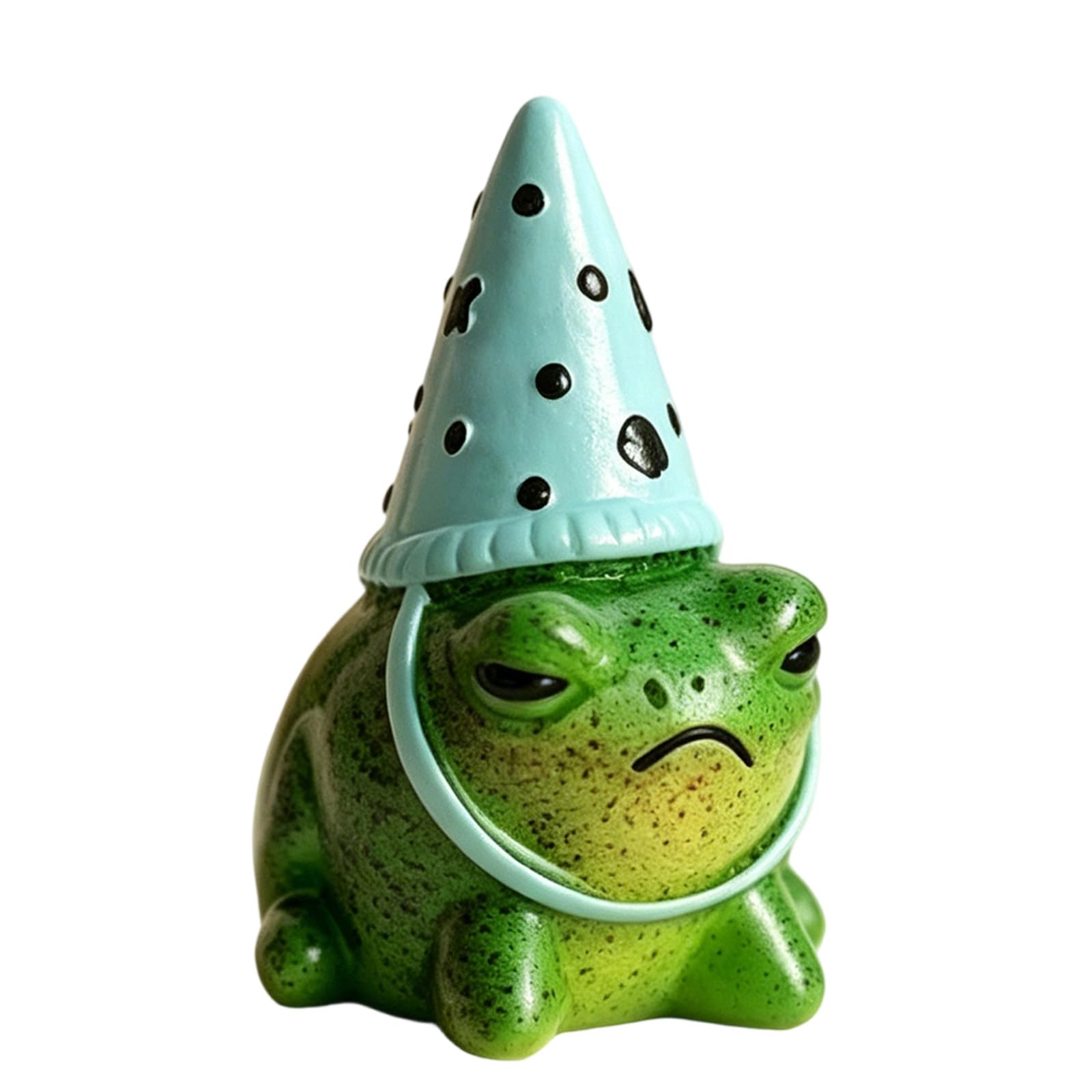 Piceioep Whimsical Frogs Ornament with Party Hat Resin Art Piece Collectible Animal Statue for Garden Yard Patio Lawns Decoration Desktop Decoration