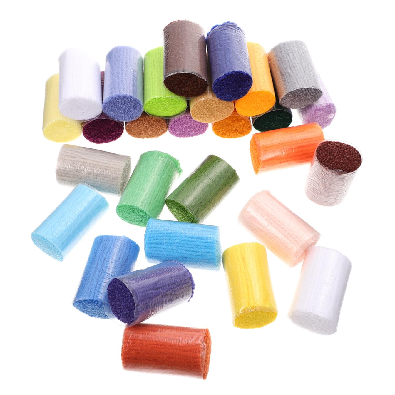 SHINEOFI Vorgeschnittenes Handarbeitsgarn Modisches Garn aus Polyester 30 Rollen Weiches und Sicheres Garn zum Häkeln und Sticken Zufällige Farbe für Selbstgemacht und Teppichherstellung
