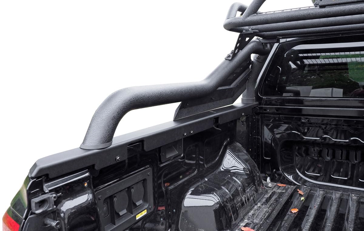 Hansen Styling Parts Black Stealth Überrollbügel + Gepäckkorb kompatibel mit Ford Ranger (2023-) / Ranger Raptor (2023-)