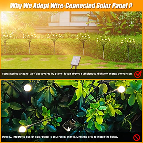 Rikuy Solar Garden Lights, New Upgraded 6 Pack 8 Led Solar Firefly Lights With 8 Lighting Mode, Sway By Wind, Waterproof Solar Outdoor Swaying String Lights With Remote Control For Yard Pathway Decor #TOP1