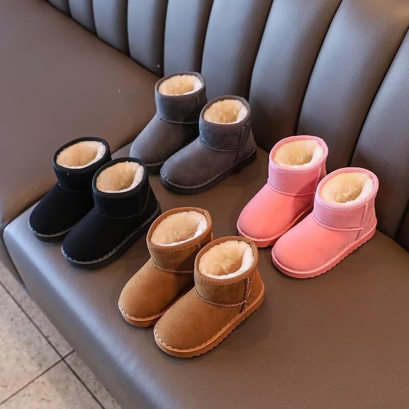 Kids Boy Girl Concise Warm Velvet Snow Boots for Winter Outdoor Walking School Sport Trekking4