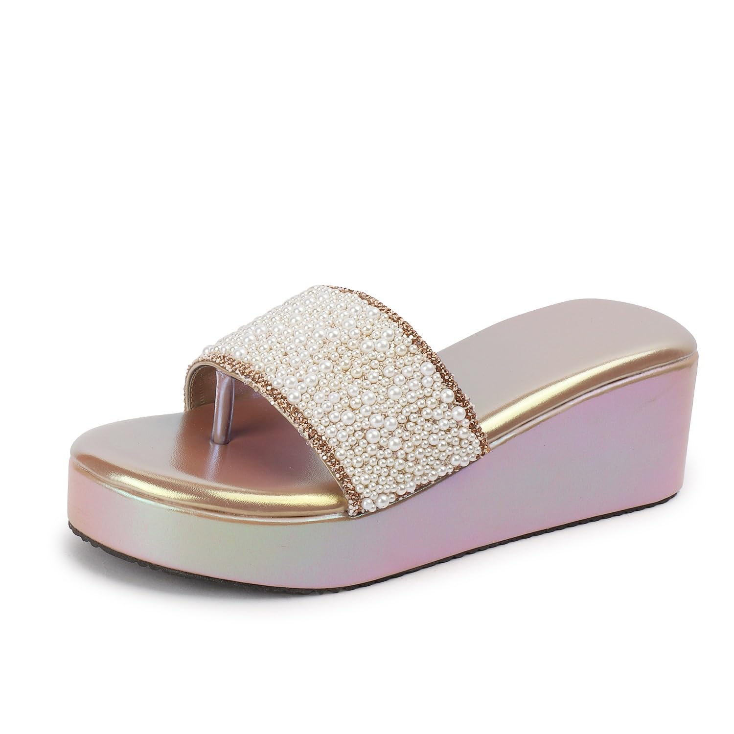 STEPIZIA Comfortable & Stylish Wedge Slippers For Women & Girls | Lightweight, Casual Design | Soft Cushion Footbed for Walking, Working. (B0D98F4CJ1) Amazon Price History, Amazon Price Tracker