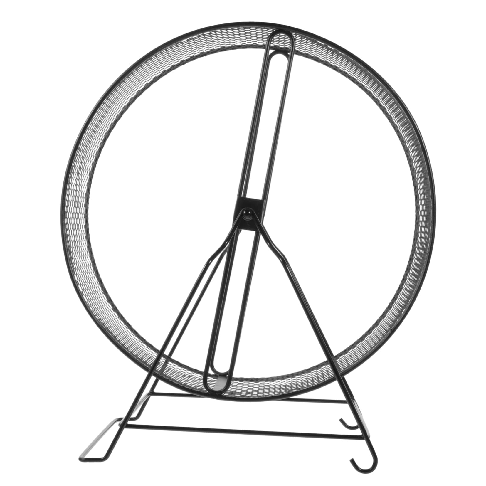 Ruota per Criceto Silenziosa con Staffa a Vite in Ferro Nero | Giocattolo per Roditori, Accessori Inclusi con Rack, per Criceto e Riccio