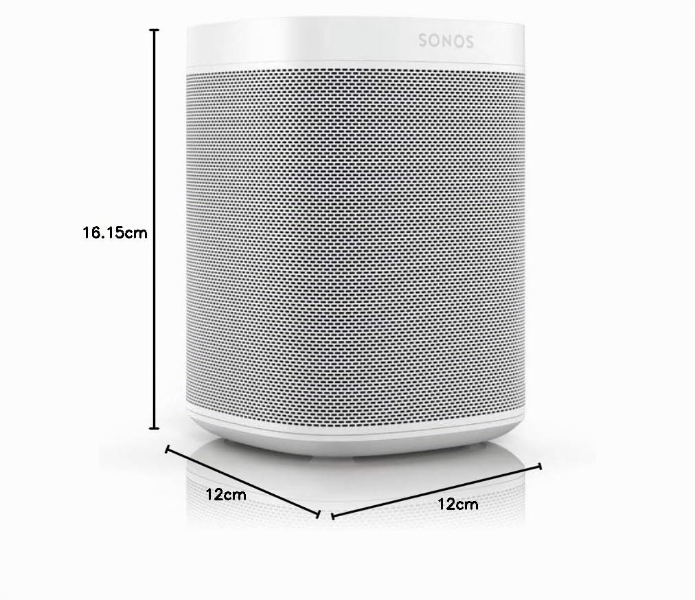 Sonos One altavoz inteligente con control por voz de Amazon Alexa & asistente de Google, conexión wifi y compatibilidad con AirPlay en dispositivos iOS, color blanco