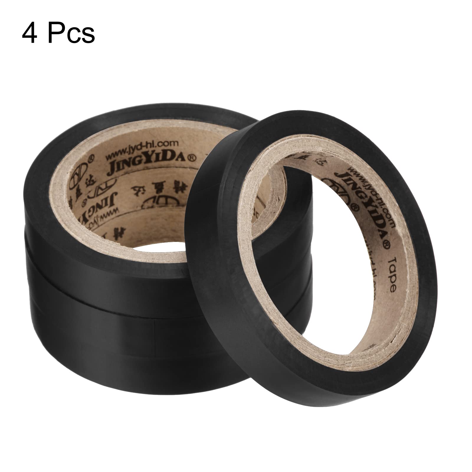 PATIKIL 26Ft Grip Finishing Tape, 4 Pack PVC Racquet Finishing Tapes Racket Accessories Sticky Seal for Tennis Badminton Black - Image 3