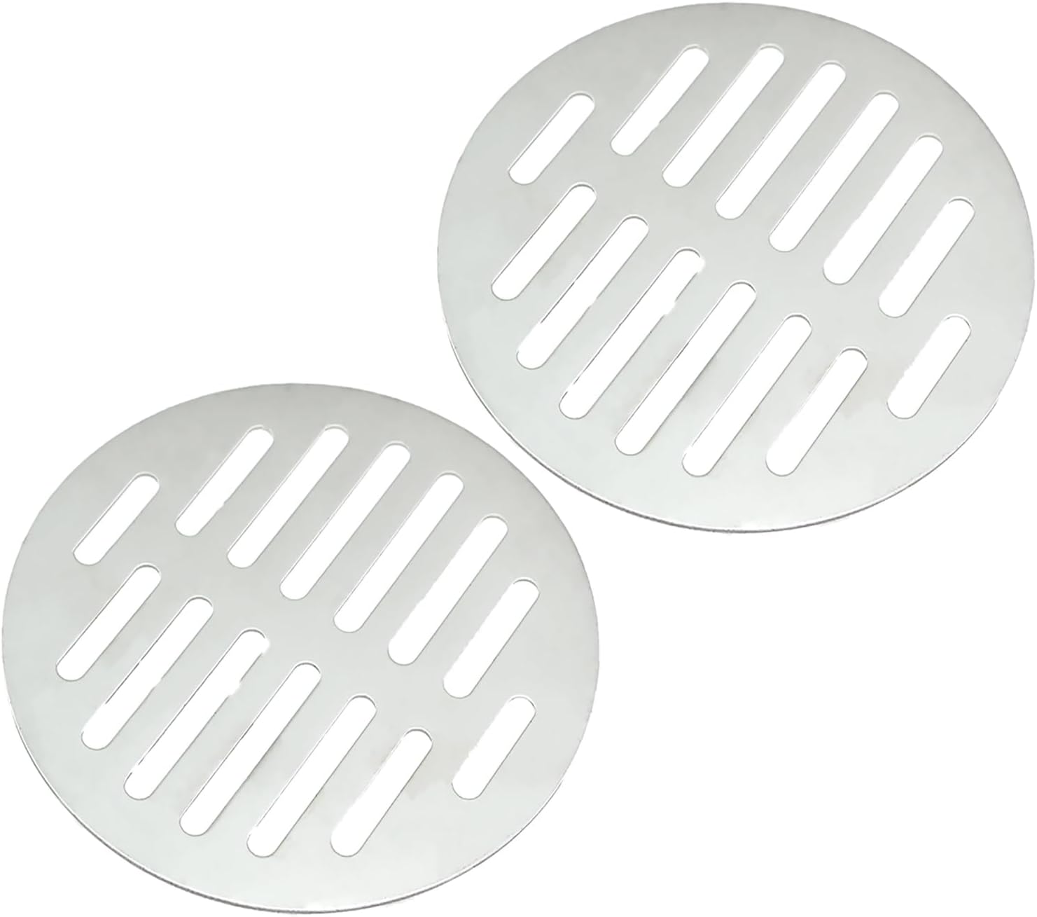 Silver Stainless Steel Kitchen Round Floor Drain Sheet Cover Diameter 4.5 Inch Universal Balcony Sink Filter Cap Suitable for Toilet and Bathroom