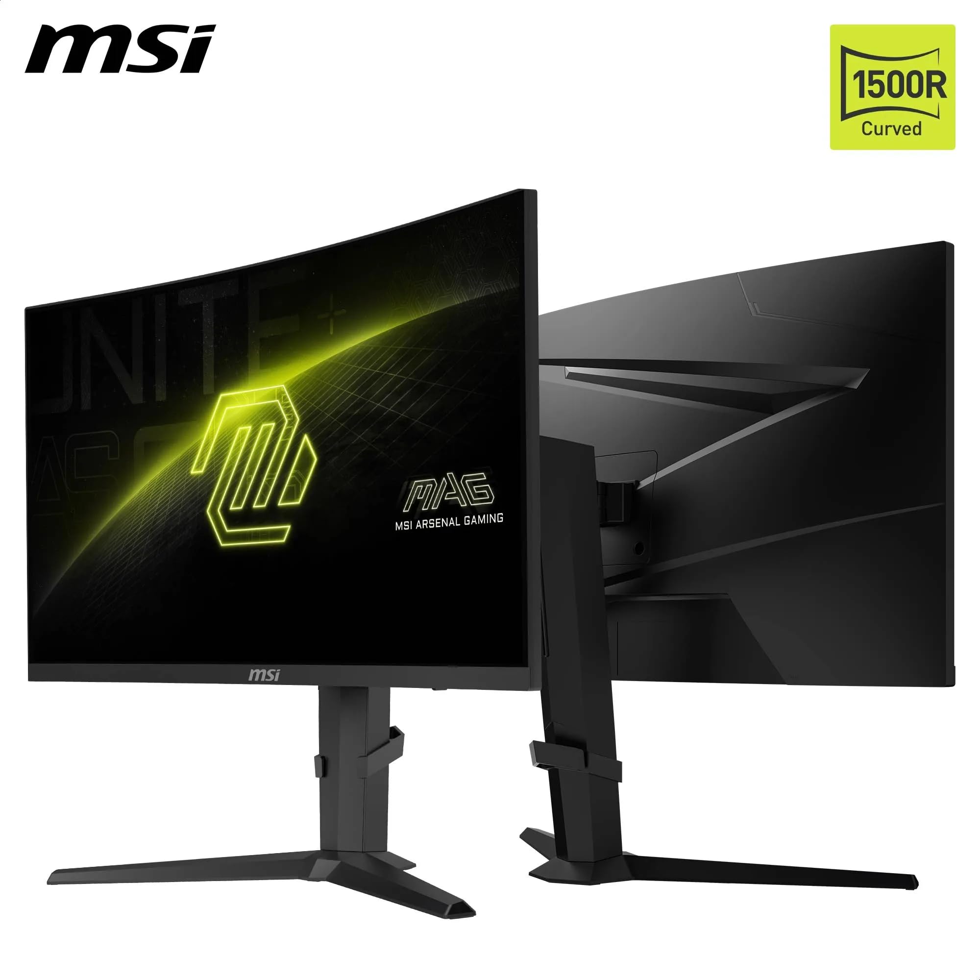 MSI mag 275CQRF QD E2 Monitor Curvo Gaming WQHD 27 Pulgadas, 1500R, 2560 x 1440 Rapid VA Panel, 180 Hz / 0.5ms (GtG, Min.), Sincronización adaptativa, DP 1.4a, HDMI 2.0b CEC