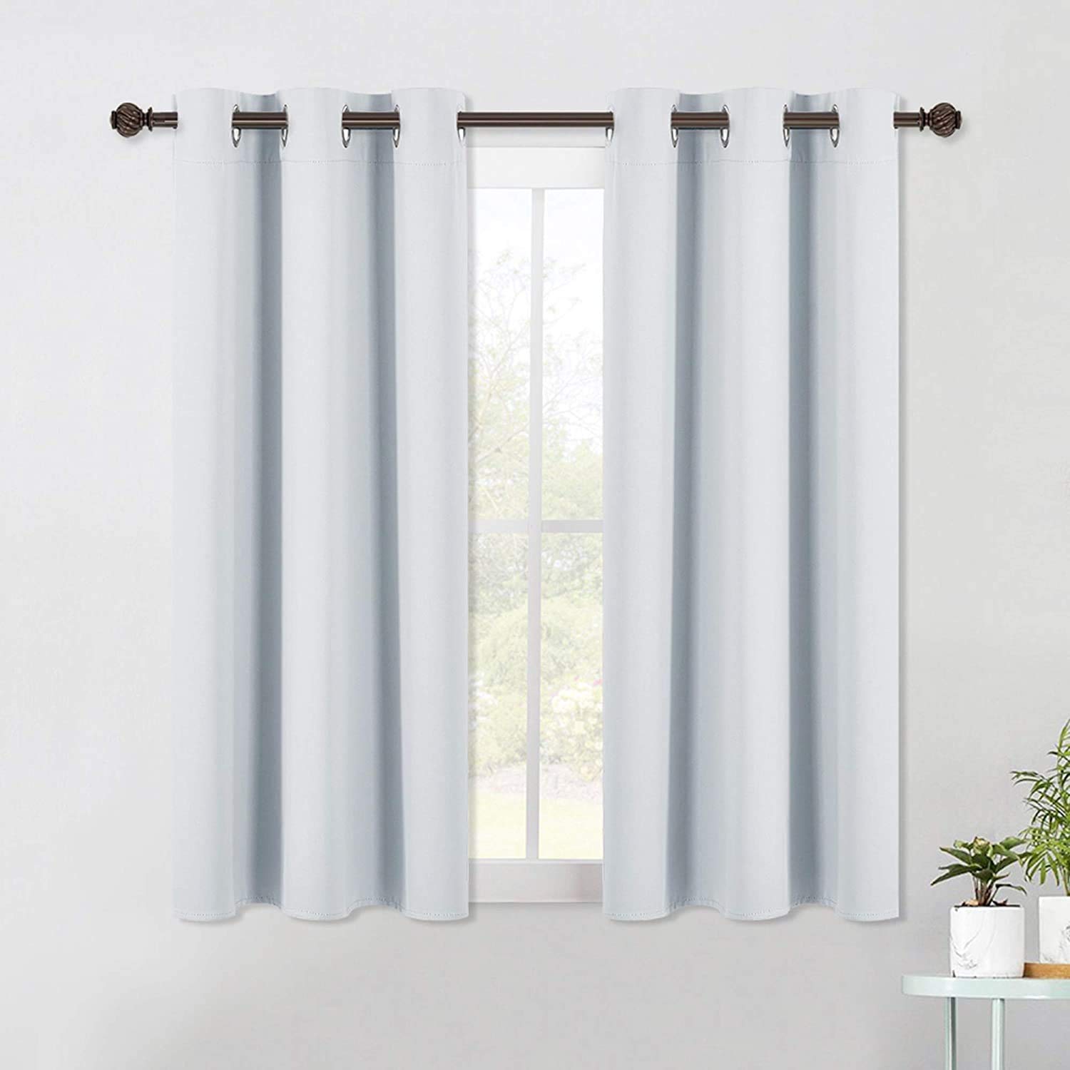 MuutosWindow Treatment Curtains, Plain Curtains, Room Darkening Drop Noise Reduce, for Living Room Bedroom Nursery, 1X W39 x L60 White