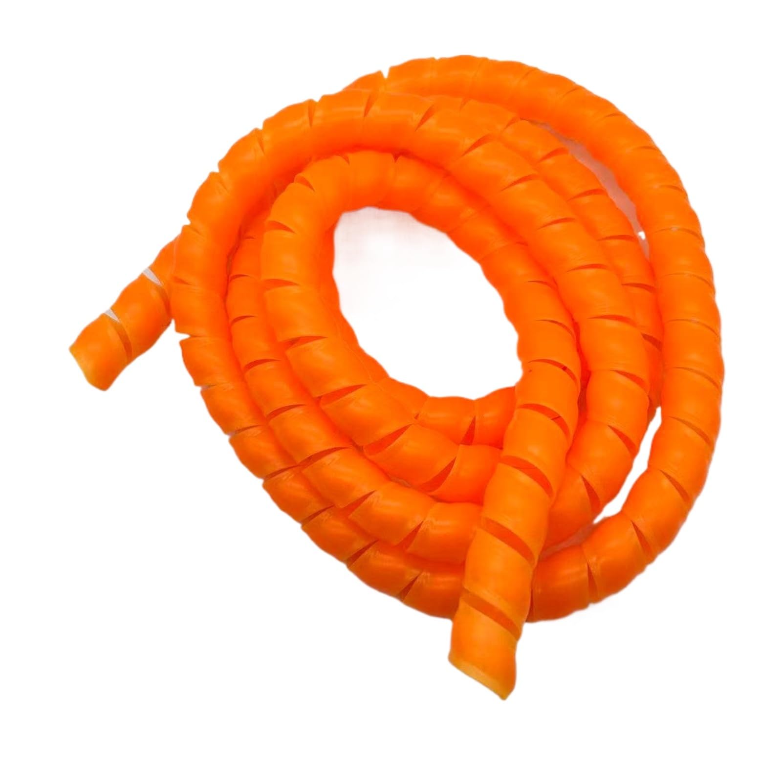 Thalawirefix 1 Meter Spiral Cable Organizer Sleeve Flexible Winding Pipe Wire Protector Wrap for Tidy Cables Anti-Clutter(Orange,ID 14mm)