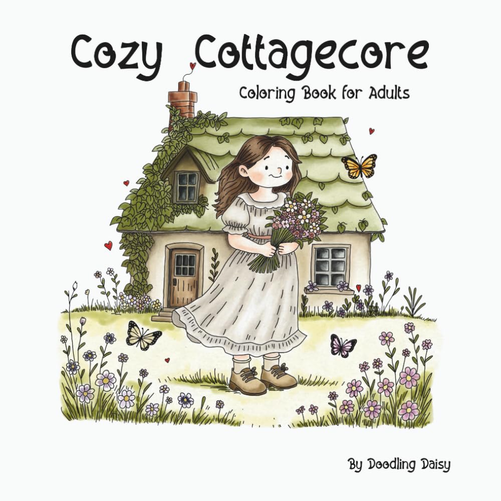 Cozy Cottagecore: Colouring Book for Adults