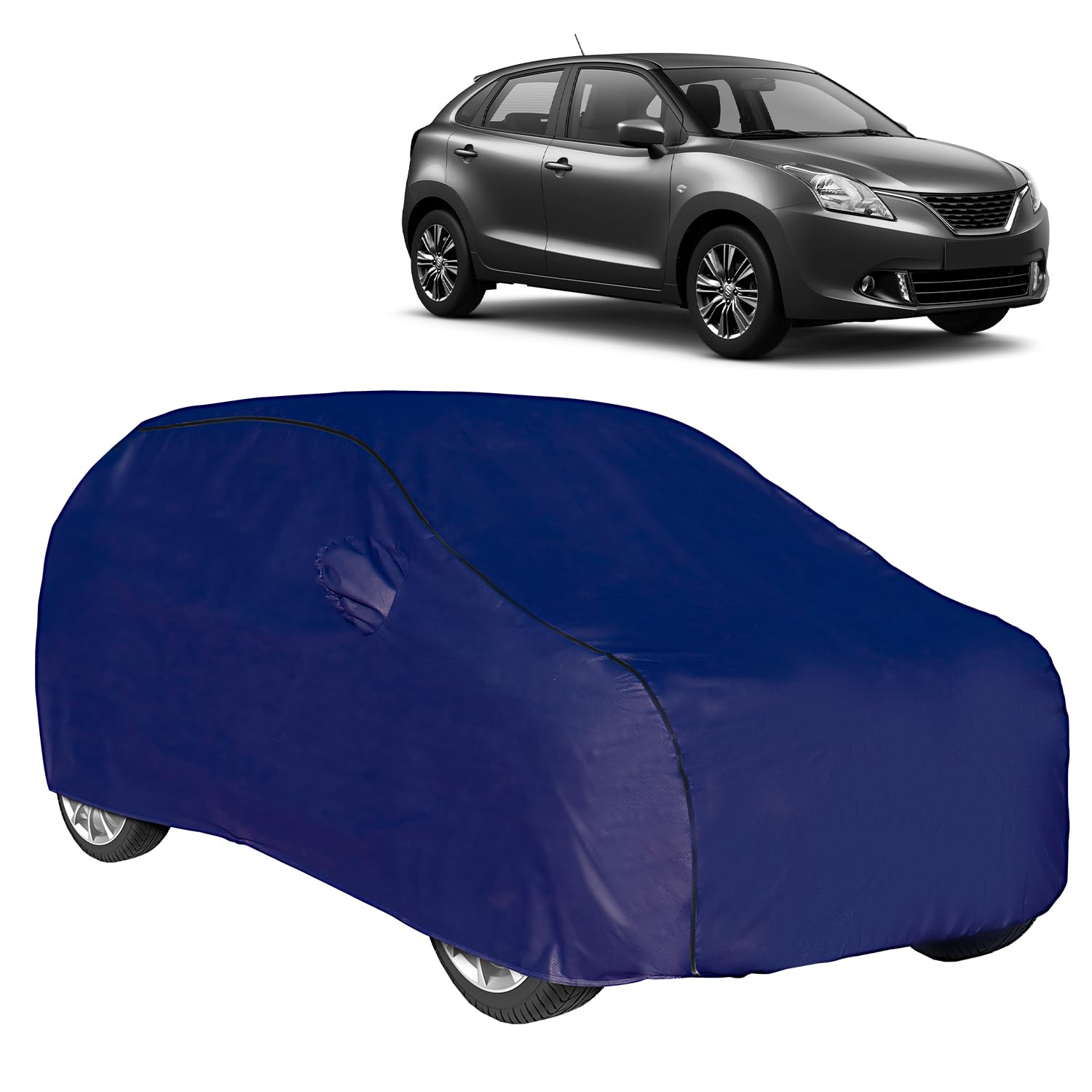 SOLIMO Waterproof CAR Body Cover for Maruti Suzuki BALENO | Durable Polypropylene Material | UV Protection | Integrated