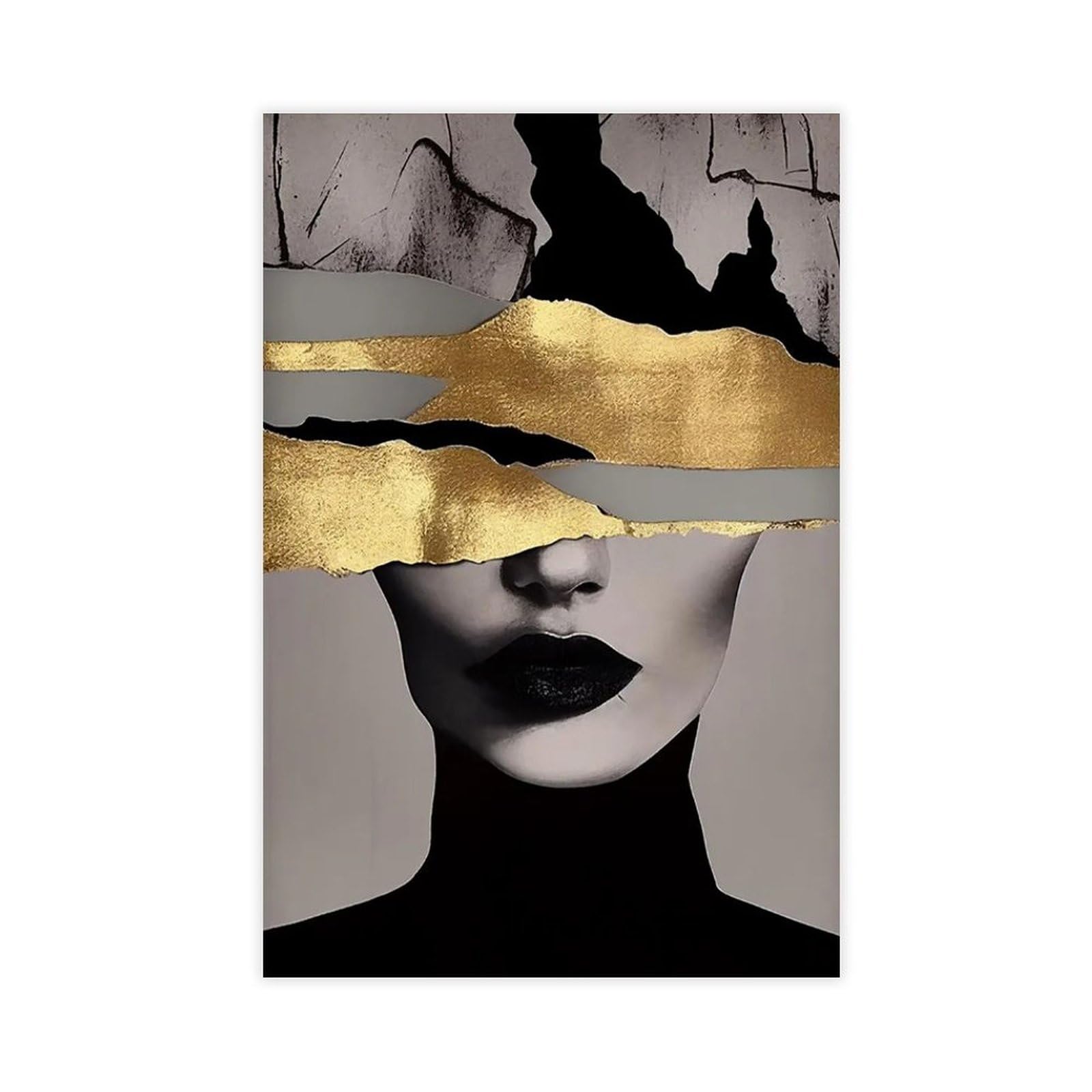 Bareronor Luxury Abstract Woman Canvas Poster Bedroom Decor Landscape Office Room Decor Gift 20" L X 30" W