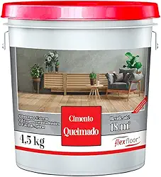 Efeito Decorativo Cimento Queimado Cinza Claro Flexfloor 4,5kg