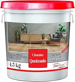 Efeito Decorativo Cimento Queimado Cinza Claro Flexfloor 4,5kg