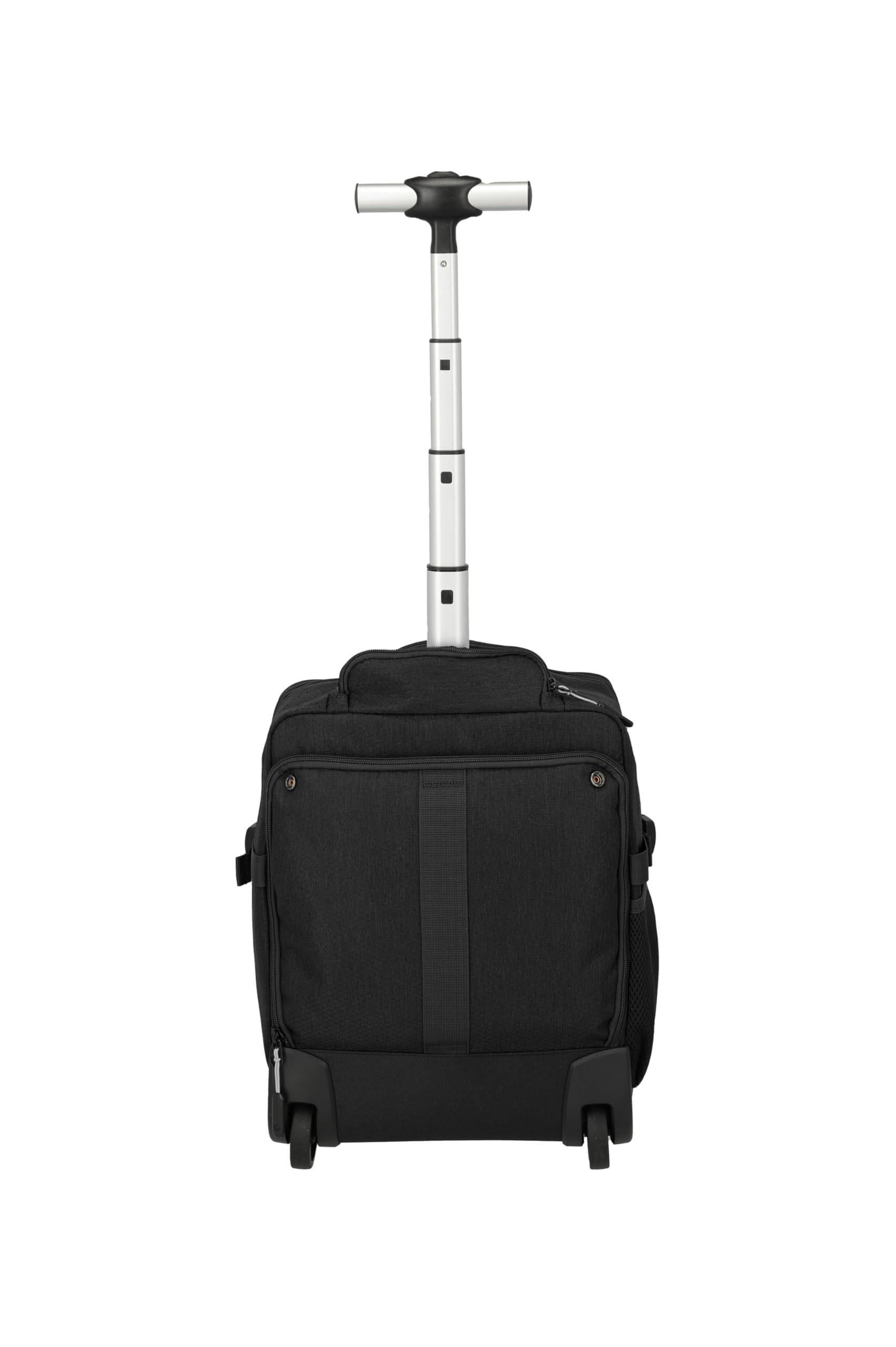 Travelite Rucksack KICK OFF, Laptopfach 15,6 Zoll, Handgepäck Rucksack mit Rollen und Teleskopgestänge, vielseitiger Reiserucksack, 30 x 40 x 20/23 cm, 24/28 L