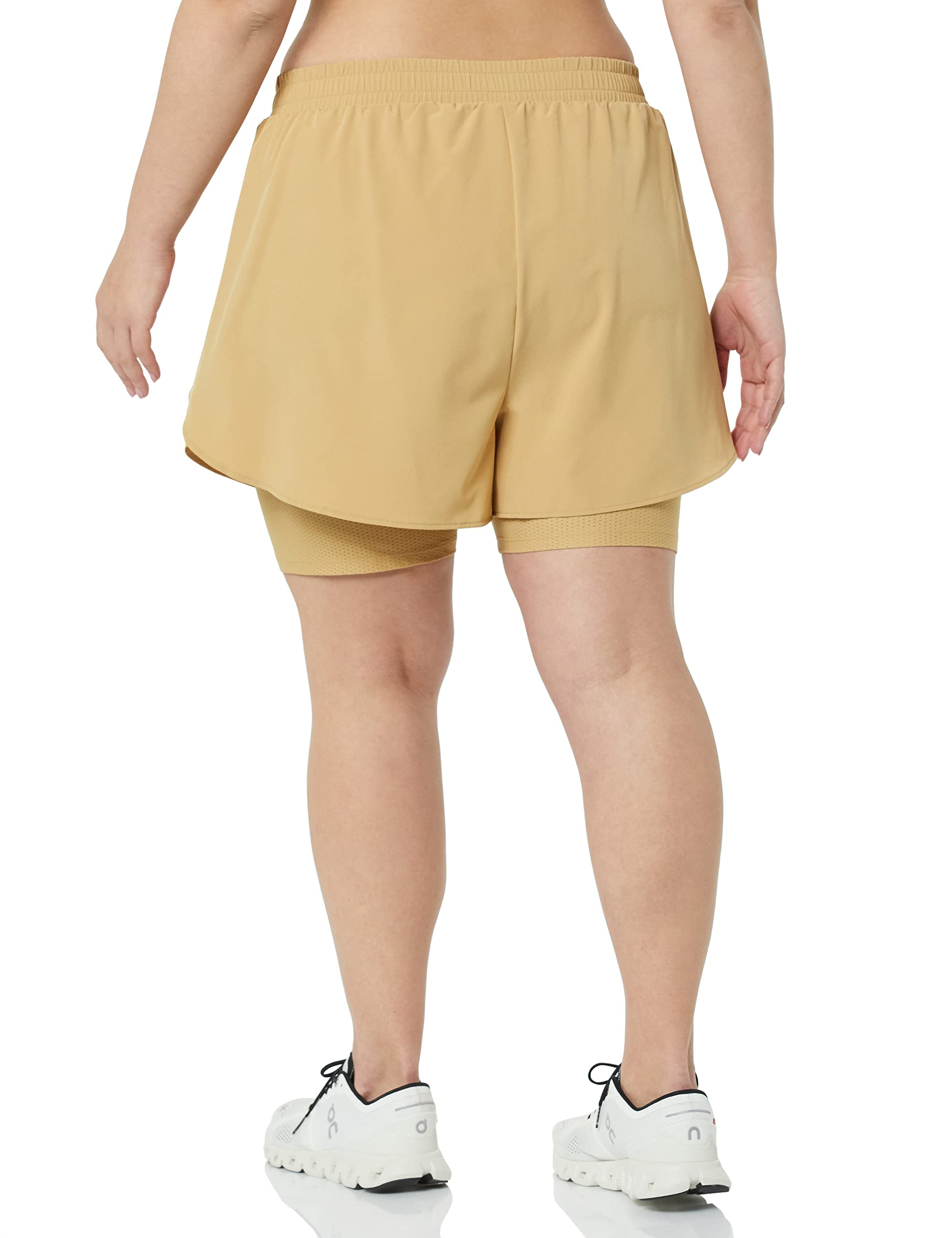 Amazon Essentials Pantaloncini da Corsa in Tessuto Elasticizzato a Doppio Strato Donna