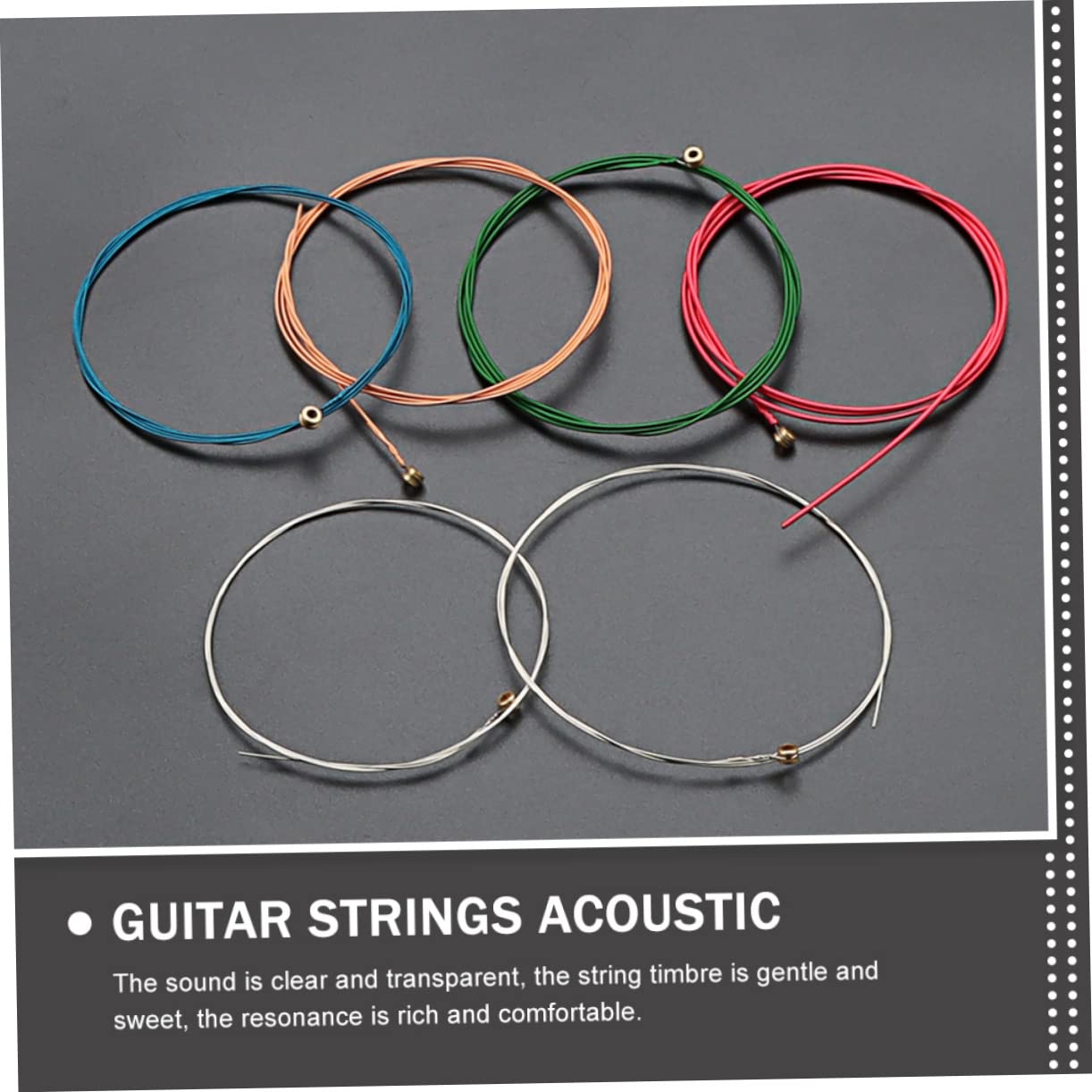ifundom 18piezas Cuerdas De Guitarra Folk De Metal De Reemplazo y Resonante Accesorios Para Músicos
