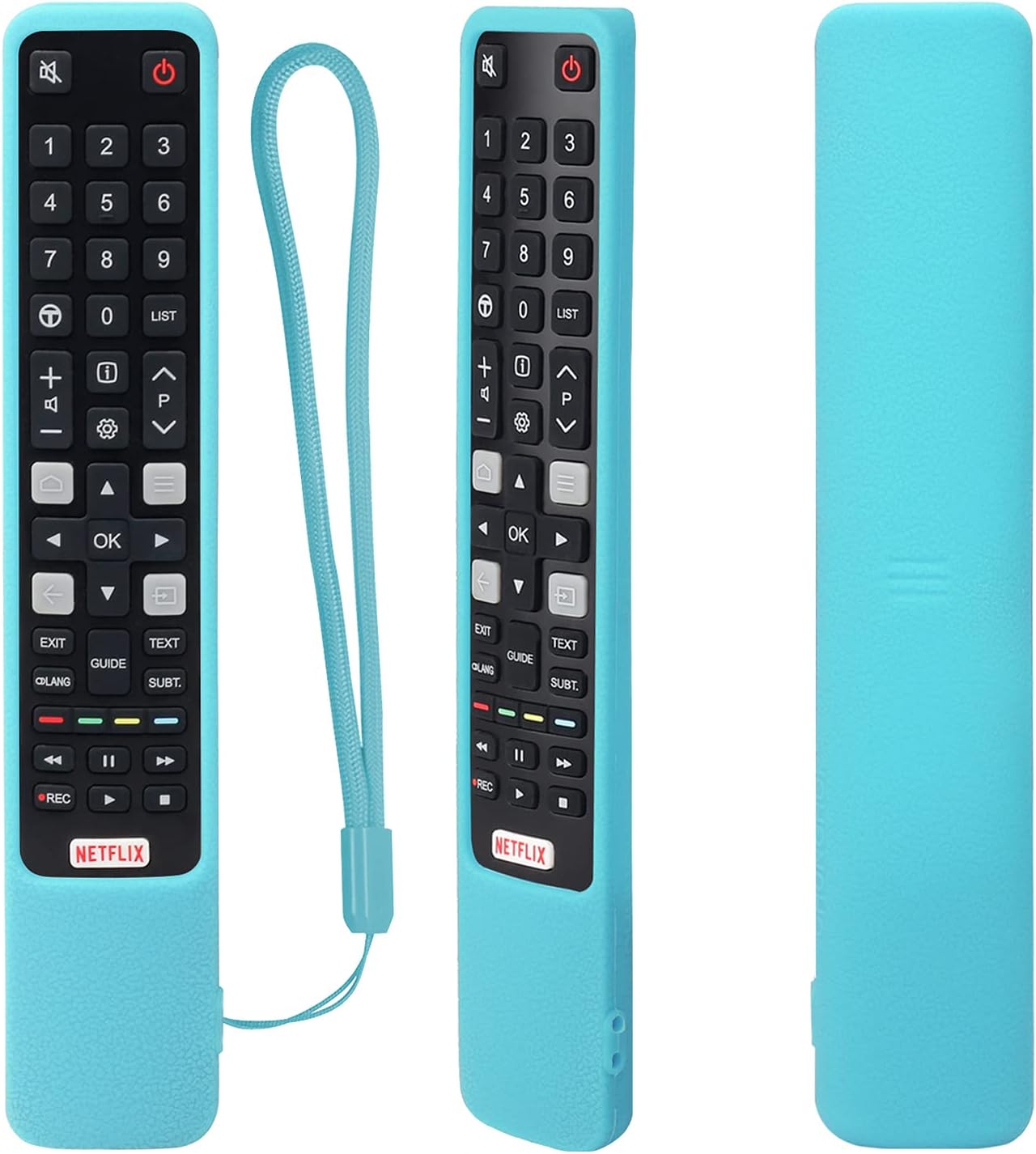 Protective Silicone Remote Case for RCA TCL Smart TV RC802N 43P20US 43S6000FS 55X2US 65P20US 65X2US 65X4US 49C2US 50P20US 55C2US 60P20US 65C2US 65P20US 75C2US U43P6006(Glow in Dark Blue)